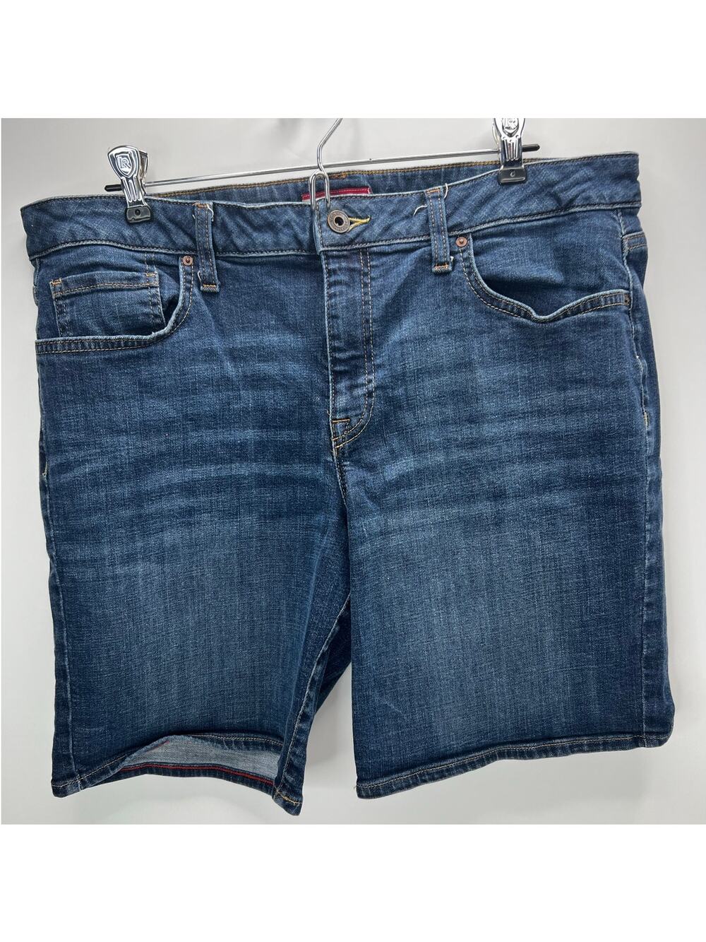 Tommy Hilfiger Mid Rise 8.5" Denim Shorts Dark Blue Women 14